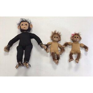 Cindy Sales Baby Chimp Doll “Little Ubu” and “Double Trouble” Twins 🐒